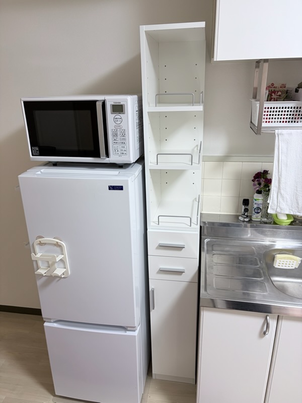 キッチンの隙間収納の組立